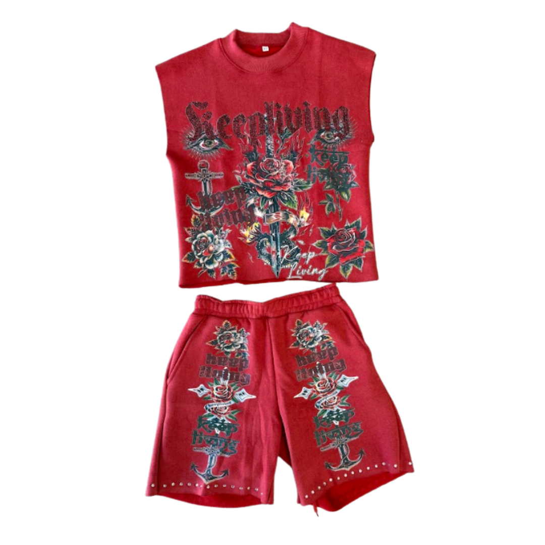 Living Rose 🥀 Shorts (Red)