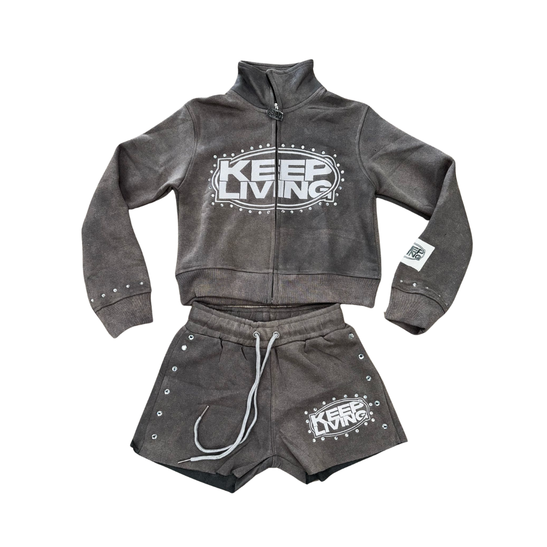 Lover Girl Set (Grey/White)