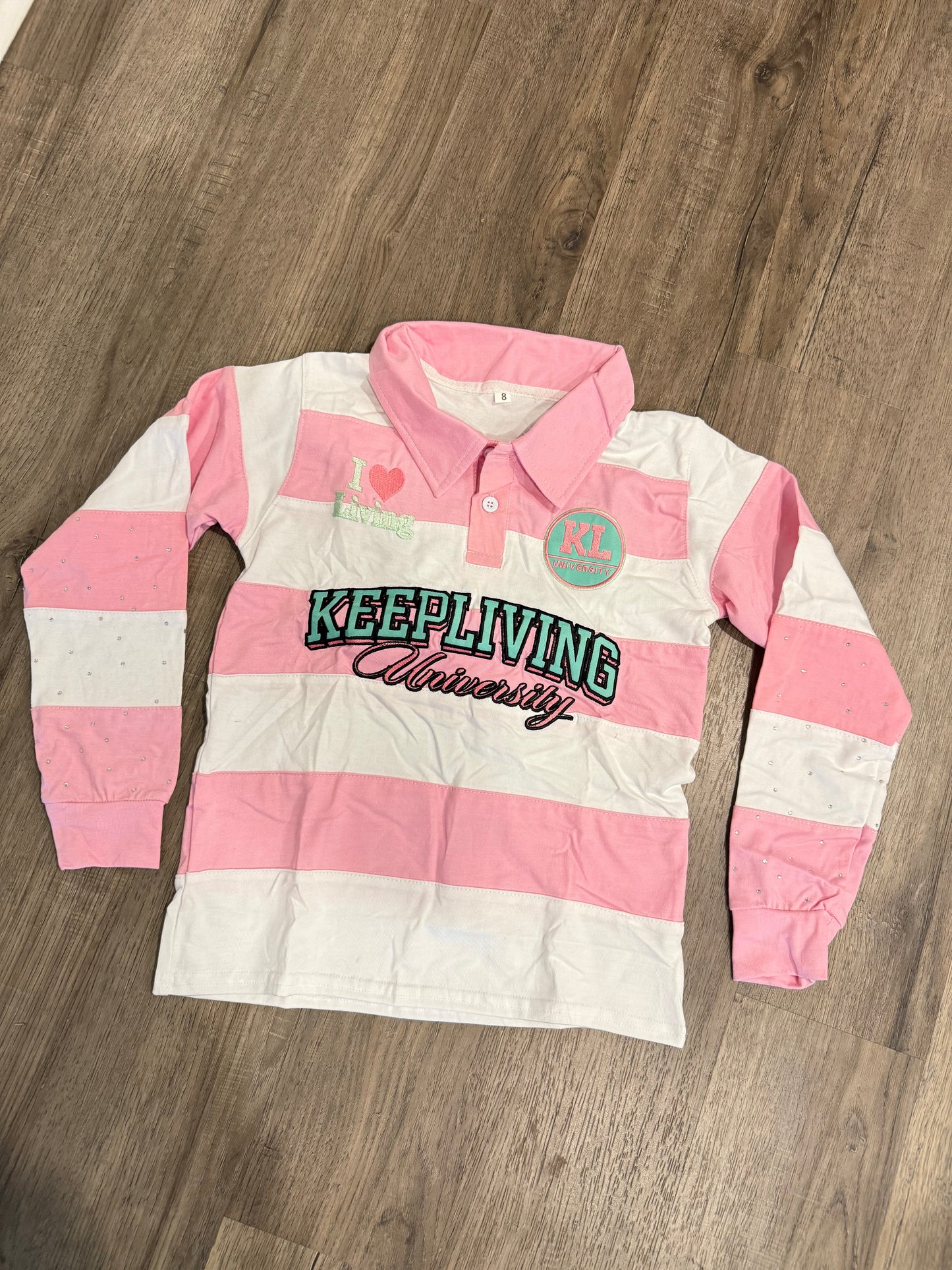 KL “I ❤️ Living” Rugby Polos (Easter Pink)