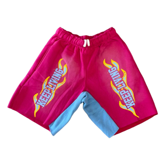 Flame University Shorts (Pink)