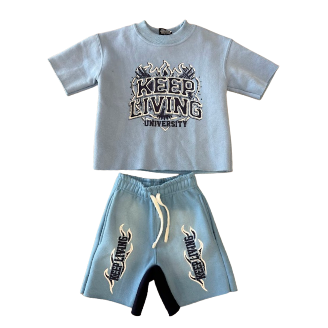 KIDS Flame University Set (Sky Blue/Navy)