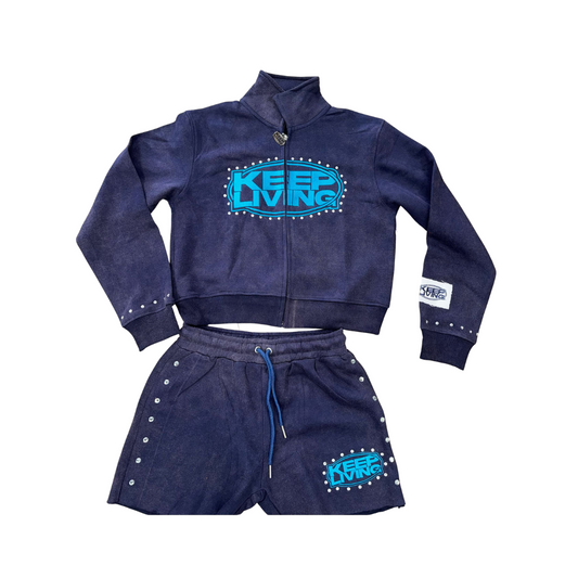 Lover Girl Set (Navy Blue/Baby Blue)