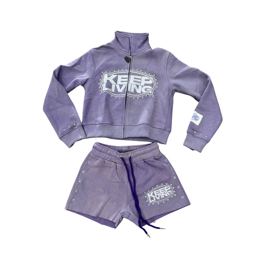 Lover Girl Set (Lavender/White)